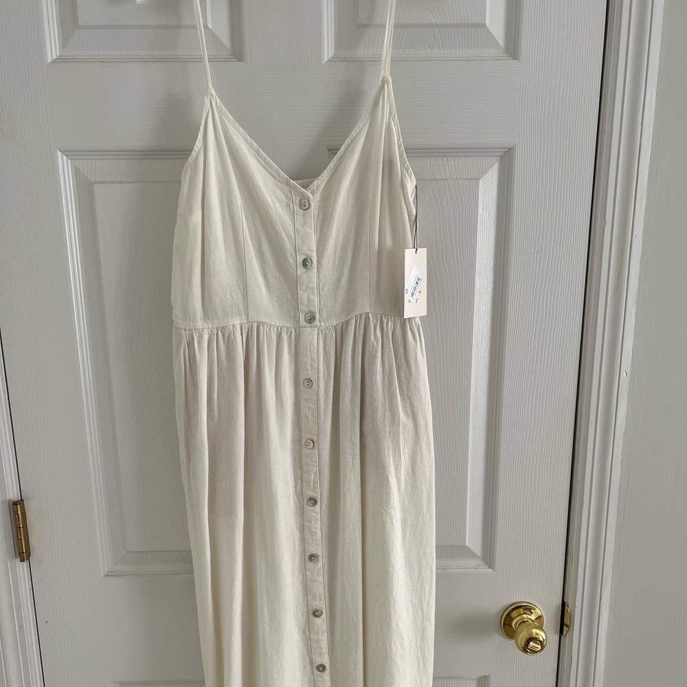 White midi dress